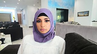 Virgin Arab teen stepsis tries to fit in