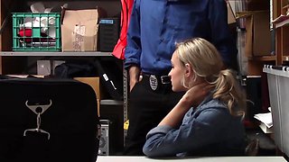 Blondie Emma gets naughty in her office