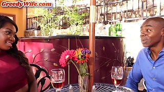 Sexy dirty wife fucked outdoor by BBC in wet pussy hole