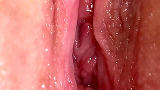 Super Close-up Wet Pink Pussy and Clit Orgasm