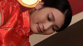 Enticing Asian babe in uniform confesses her love for cock