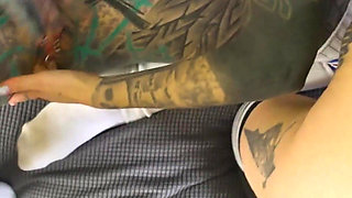 POV Threesome Hot Gothic Girls with Glasses Anal, ATM, Facial