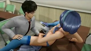 3D animated emo teen with big boobs gets her pussy banged