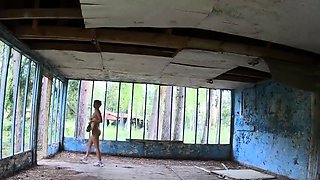 Blonde Solo Babe in Abandoned House