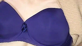 My Big Natural Tits Are Bouncing as I Tease Myself in My Pussy Mask