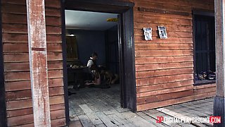 Misha Cross' Blonde Bondage Fury Unleashes Wild Threesome Passion