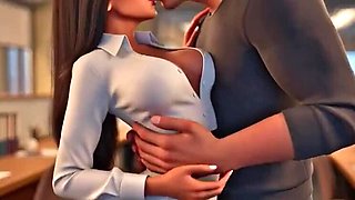 Horny Office Girl Fucked Hard in Copy Room - Lewd Artificial 3D Hentai Animation