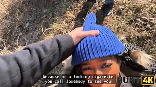 Hunt4k. such a supreme fuck for cash in the car