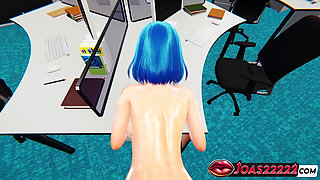Wet Secretary Elisa in 3D Hentai - Legs-up POV Missionary Fuck for Her Wet Pussy Plus Desk Doggystyle Ending in Creampie