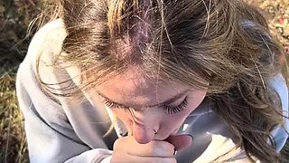 Czech amateur blowjob and fucking POV in public