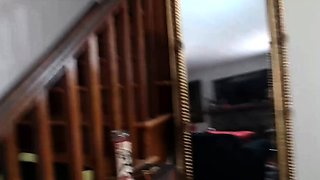 Blonde mature with big boobs masturbates in bed