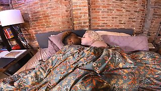 Blonde Fatty's Interracial Passion Erupts with Sultry Heat