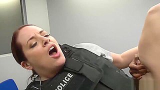 Black dude with a thick dong fucks two police women