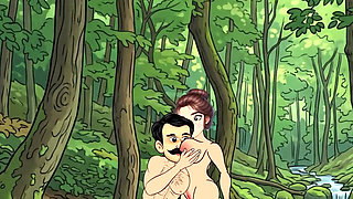 Big Boobs and Big Dick Funking Cartoon Video in Jungle Sex