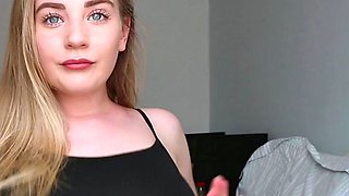 Blonde teen Sierras first erotic masturbation video