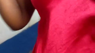 Short-haired black woman with desire