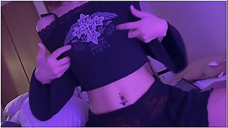 While Thrusting Her Hips Up And Down, She Flicked Her Nipples At High Speed And Said, Ooooooo