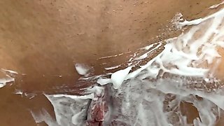 Pussy Shaving Close up! Beautiful Blonde with Natural Tits! POV!