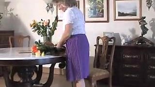 Delightful Granny In Girdle And Seamed Nylons