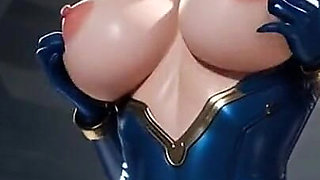 Samus Aran Zero Suit Tease - Open Zipper, Wet Suit and Chest Squeeze