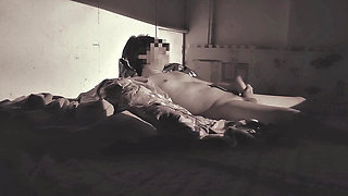 Night Camera! Hot stepsister in sexy dress rides her stepbrother's cock and asks for silence