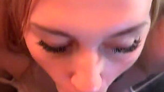 Hot Blonde Seductive Blowjob