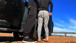 Busy Roadside Sex and Hotel Balcony Blowjob