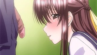 College cutie in a tight uniform gets her big boobs sucked and fucked hard from behind