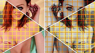 Beautiful ass tattooed redhead shows ass