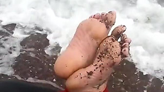 Hogtied in a Wetsuit - Rope Bondage Escape Challenge on the Beach