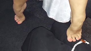 Sexy Blonde Wife Amateur Blowjob & Foot Worship in 4K Homemade