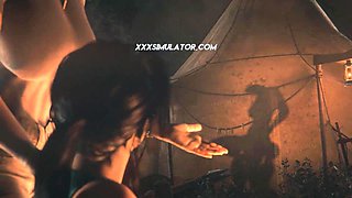 ▸ What Awaits Lara in the Temple? A Big Cock Shemale Ready to Explode Inside Her!