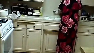 Granny Home Blowjob and Facial with Big Ass Brunette Beauties