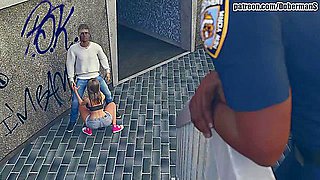 Suckold Husband Watches Black Cop Fucking His Wife Megan Outdoors