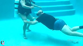 Amateur BBW Latina Lady O Big Natural Tits Underwater Pool Sex Mission