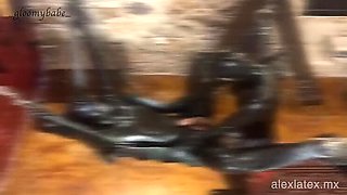 Alex Latex and Gloomy Babe’s Hard Strapon Pegging – Huge Dildo Fucks Him Deep