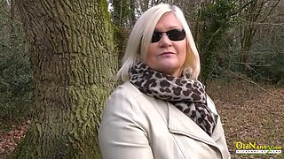 British Mature Blonde Licks Big-Tits Cunnilingus