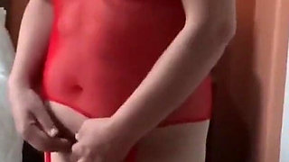 I Show off in Erotic Lingerie so That My Stepson's Friends Jerk off and Cum