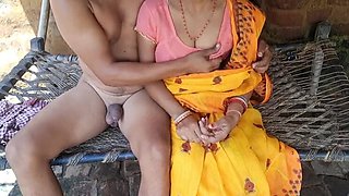Villege aunty fucking young boy outdoor HD video